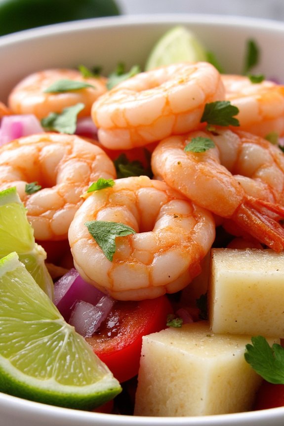 refreshing shrimp and jicama ceviche