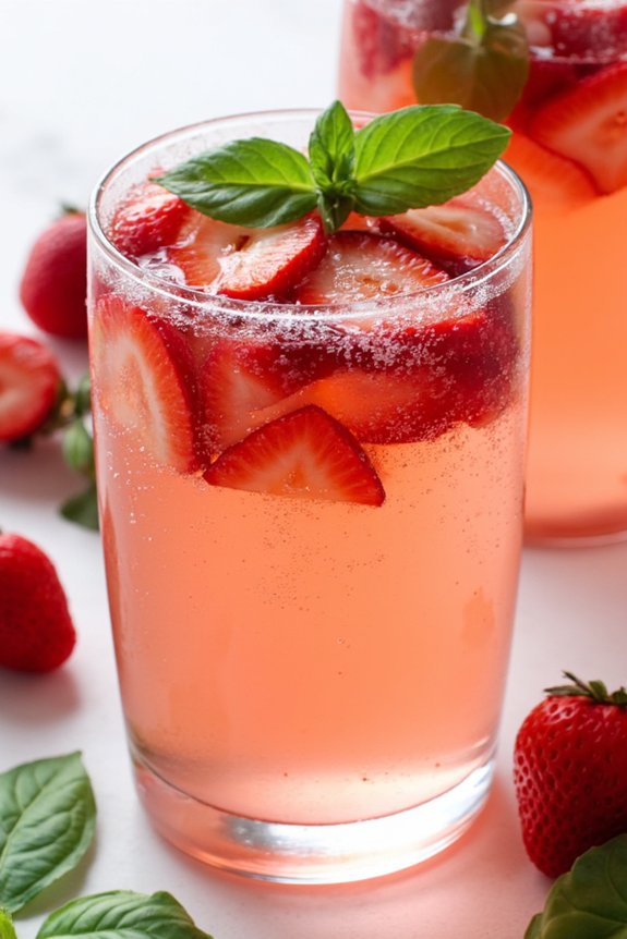 refreshing strawberry basil sangria