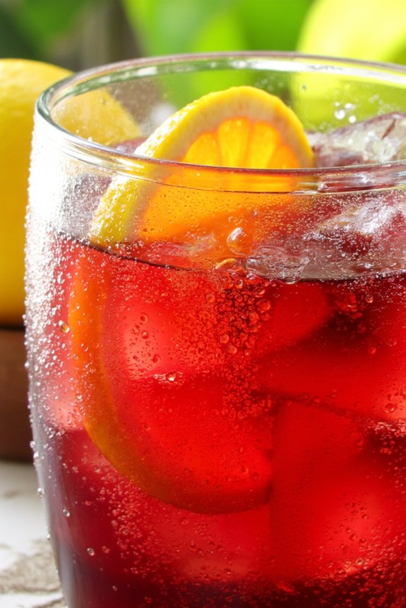 refreshing summer red cocktail