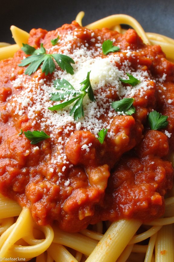 rich rioja pasta dish