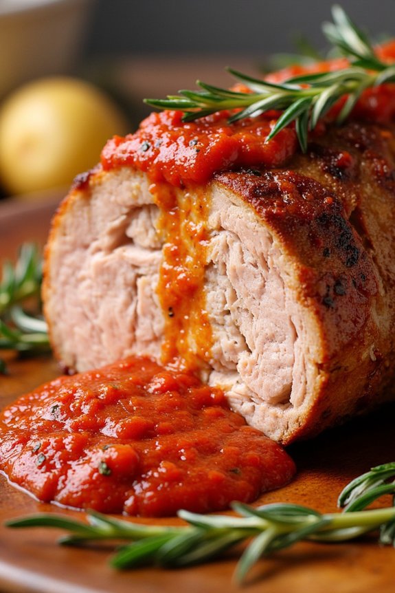 roasted pork with romesco sauce