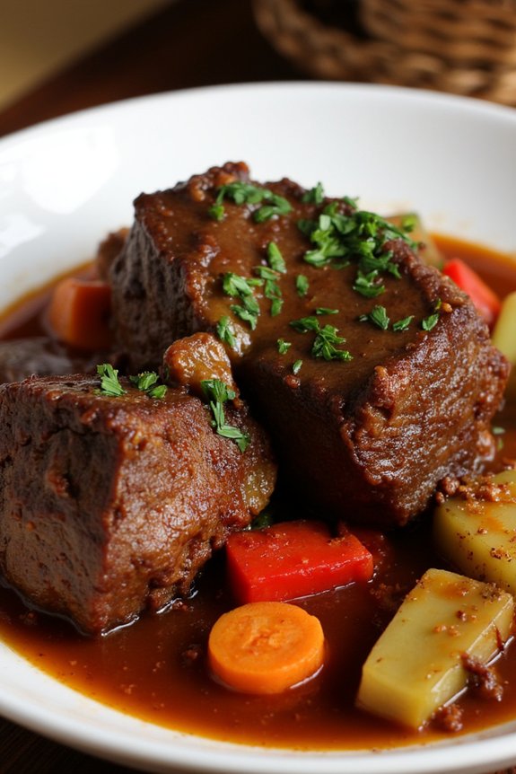 rustic spanish braised oxtail