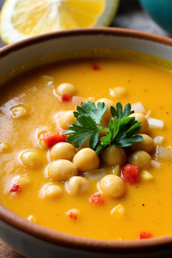 saffron chickpea soup recipe
