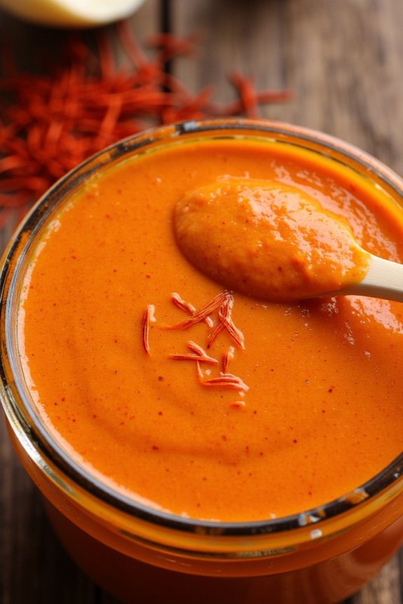 saffron enhanced flavorful romesco sauce