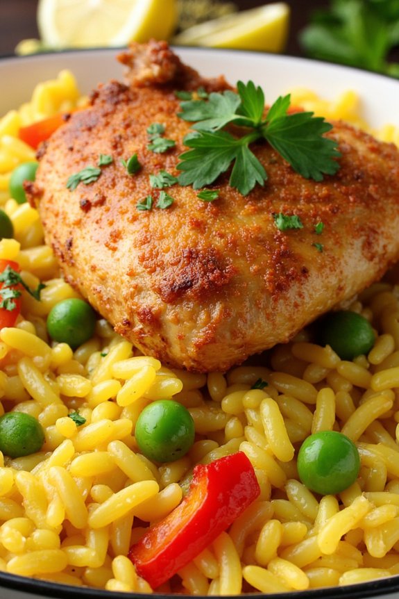 saffron infused chicken and rice