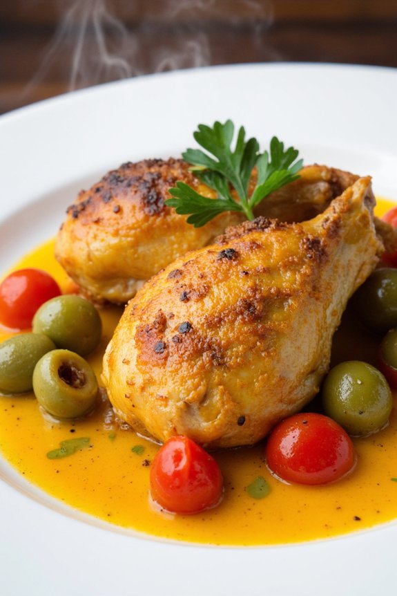 saffron infused chicken braise recipe