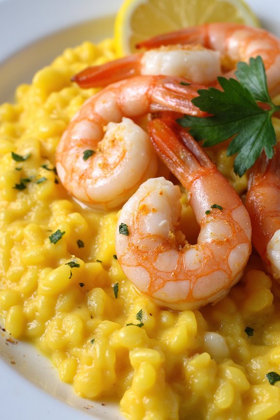 saffron infused shrimp risotto delight