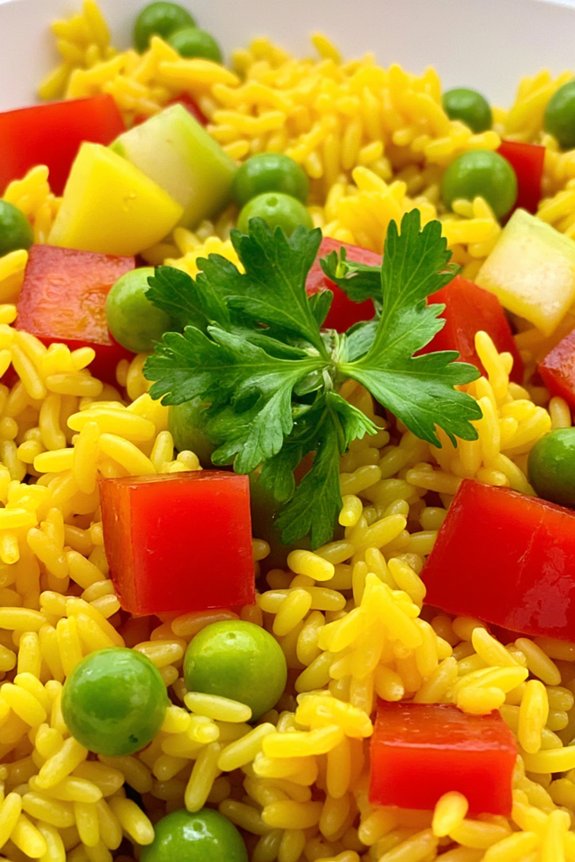 saffron infused vegetable rice dish