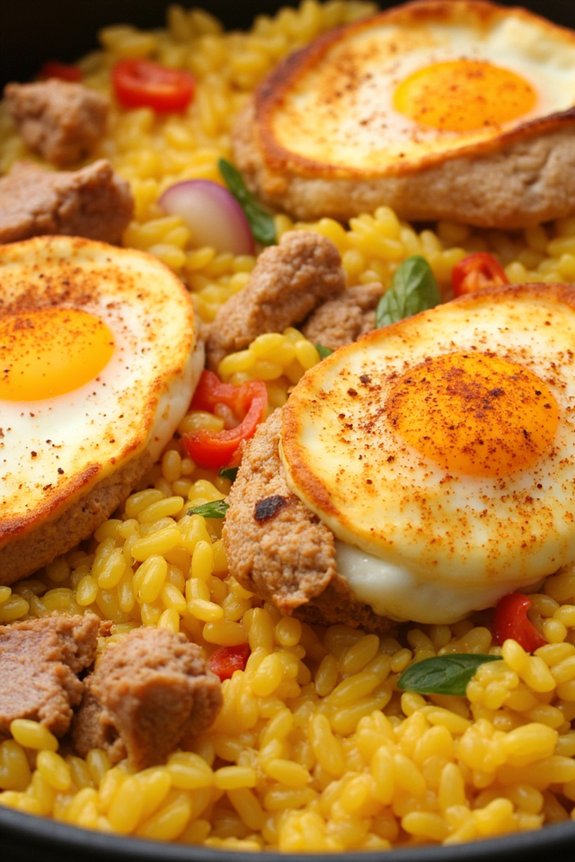 saffron rice with crust