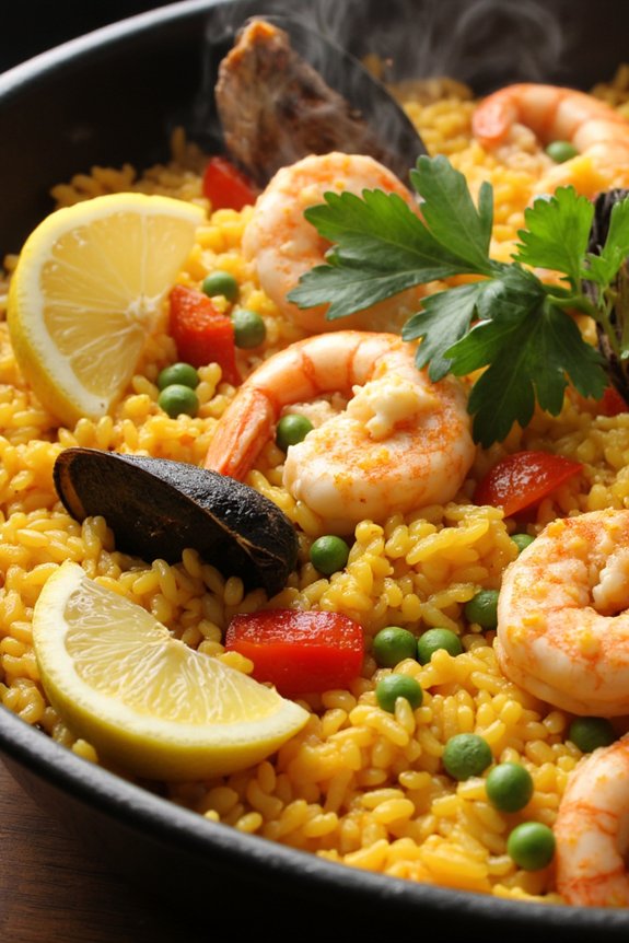 saffron seafood paella recipe