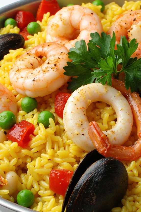 saffron seafood rice delight