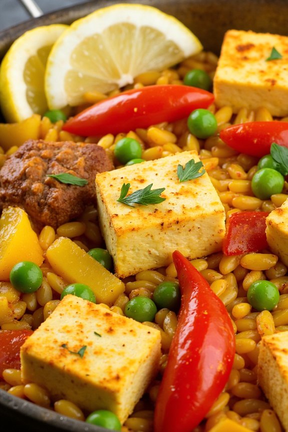 saffron tofu paella recipe