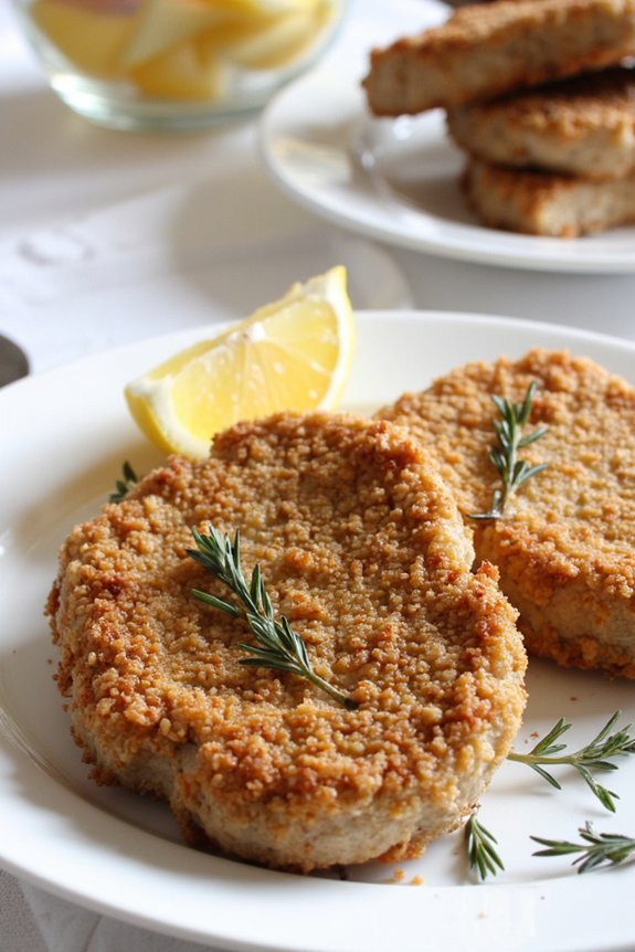 savory almond crusted pork chops
