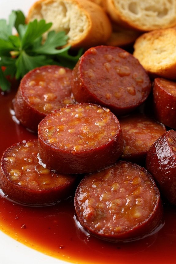 savory chorizo simmered wine