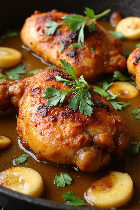 savory garlic infused chicken dish