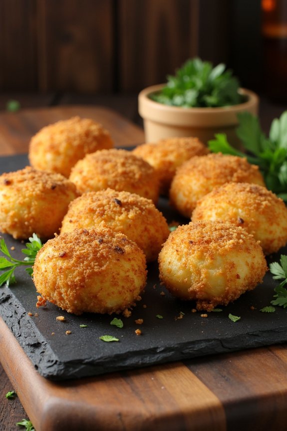 savory goat potato croquettes