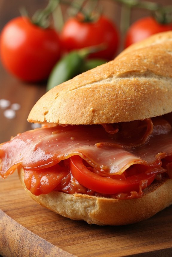 savory iberian ham sandwich