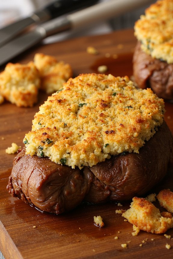 savory manchego crusted lamb dish