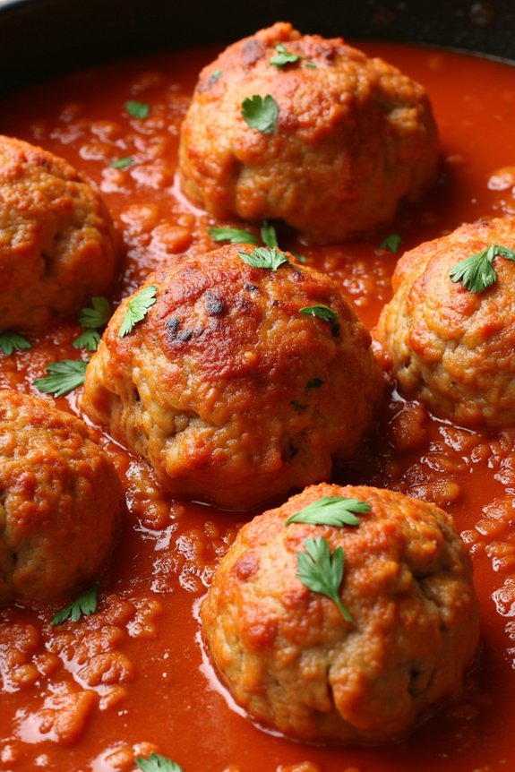 savory meatballs in sauce