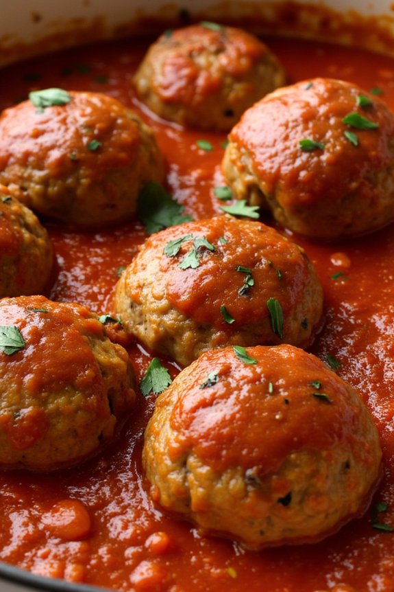 savory meatballs in sauce