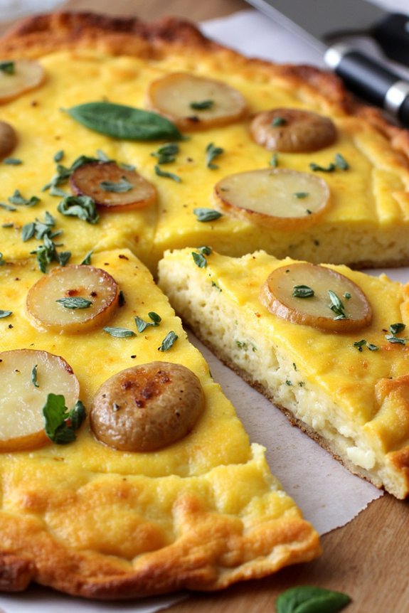 savory roasted garlic omelette