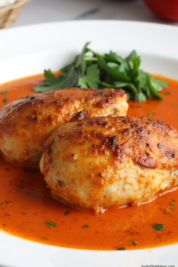 savory roasted red pepper chicken