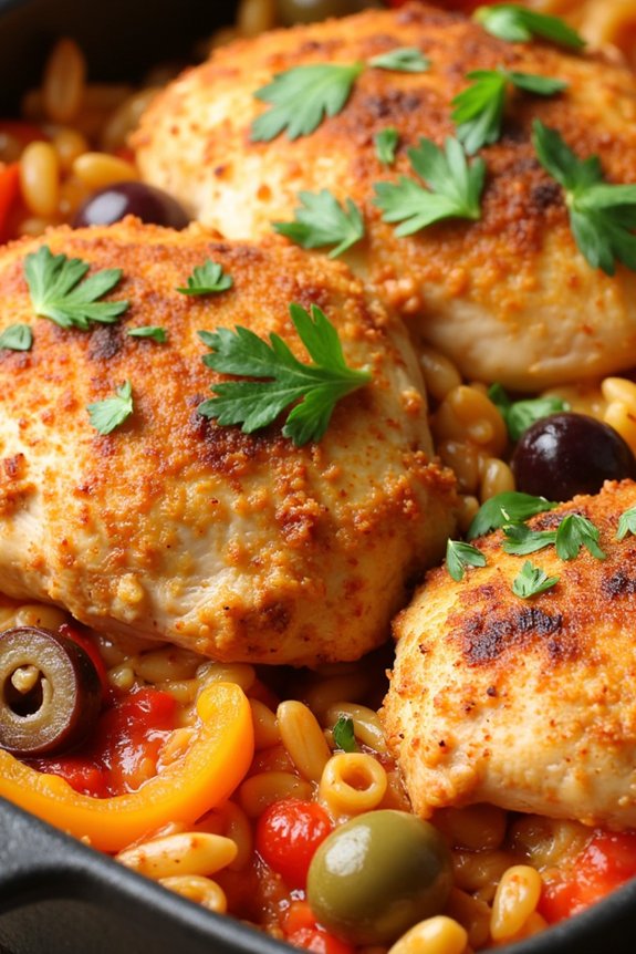 savory spanish chicken casserole