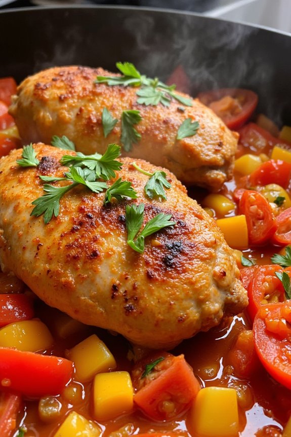 savory spanish chicken dish