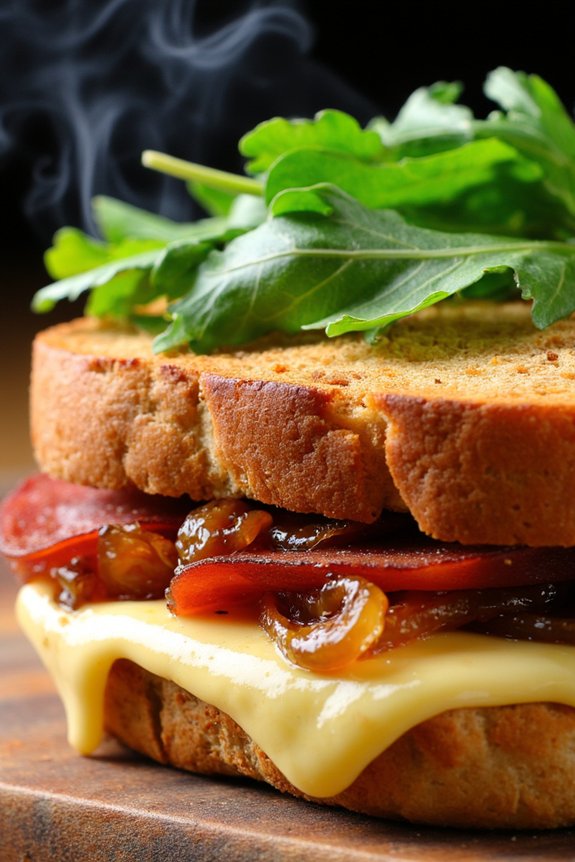 savory spanish inspired sandwich melt