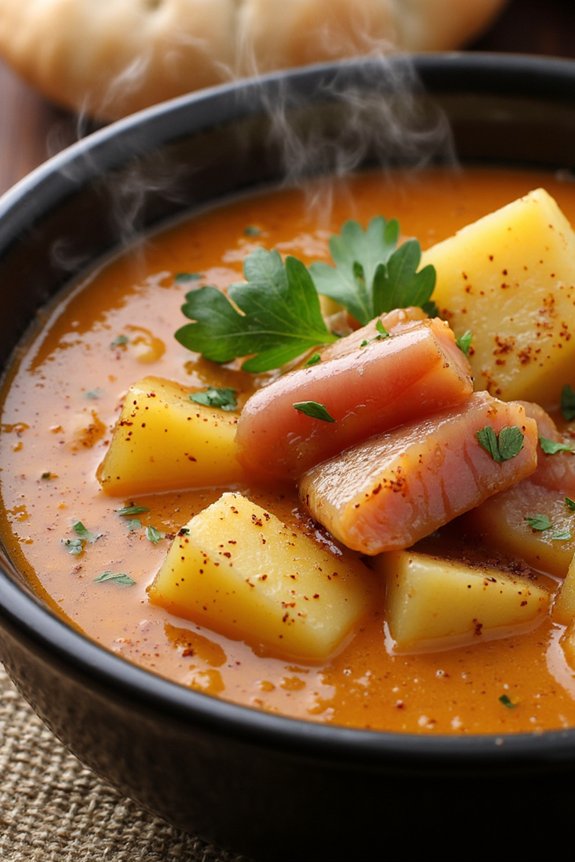 savory sweet ham soup