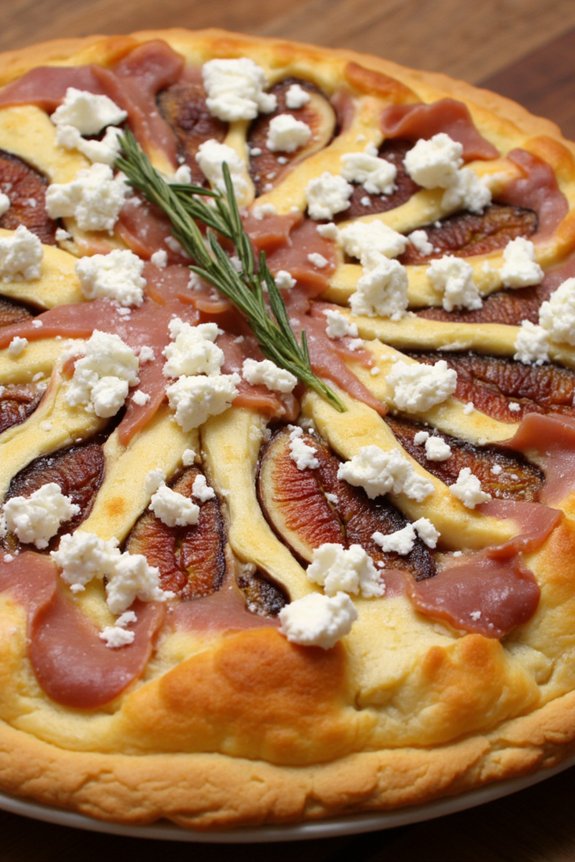 serrano ham fig quiche