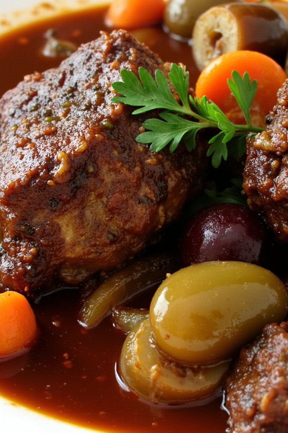seville oxtail with olives