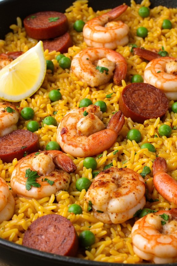 shrimp and chorizo paella recipe