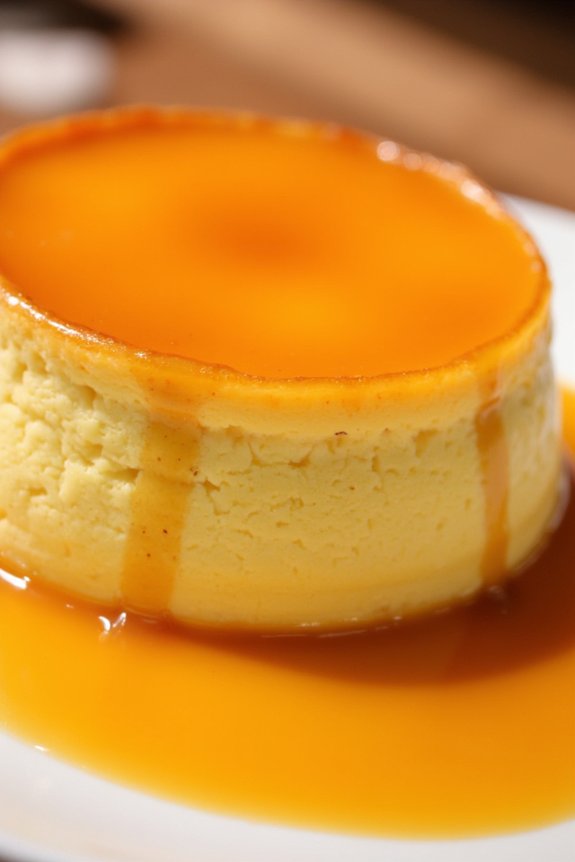 silky caramel topped custard dessert