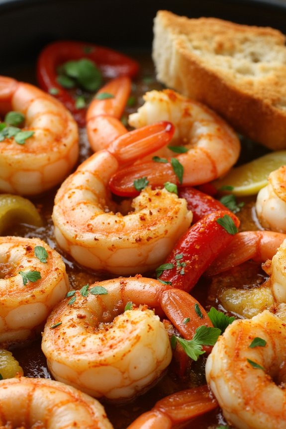 sizzling garlic shrimp tapas