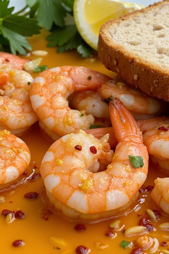 sizzling spanish shrimp dish