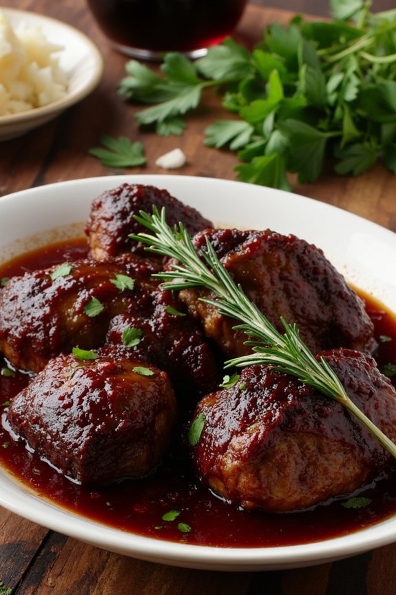 slow cooked goat with rosemary