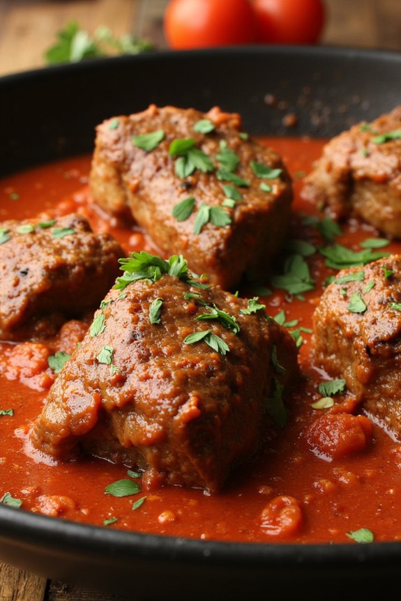slow cooked lamb with paprika
