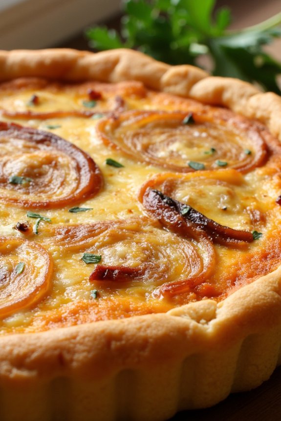 smoky onion quiche recipe