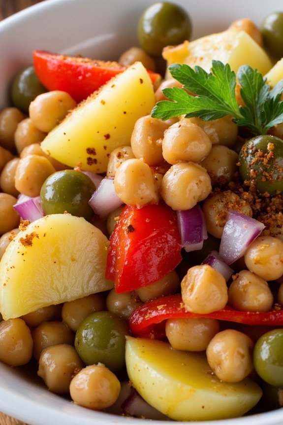 spanish chickpea potato salad