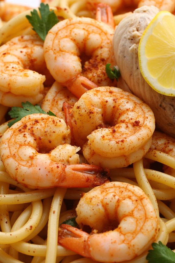 spanish garlic shrimp linguine recipe