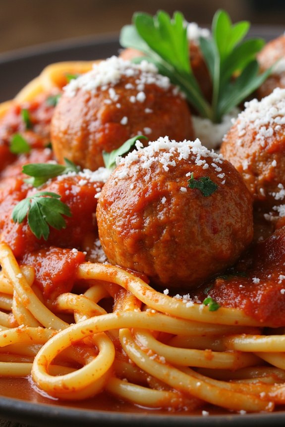 spanish italian meatball pasta