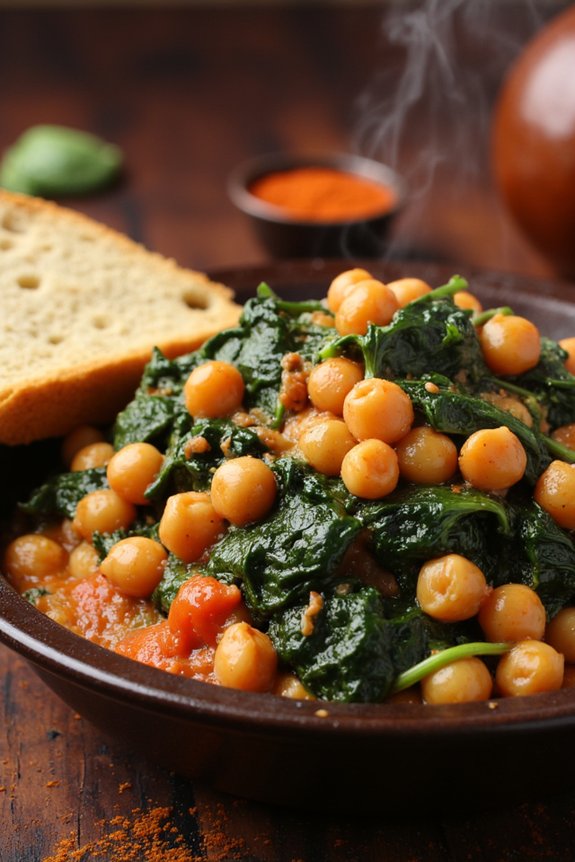 spanish spinach and chickpeas