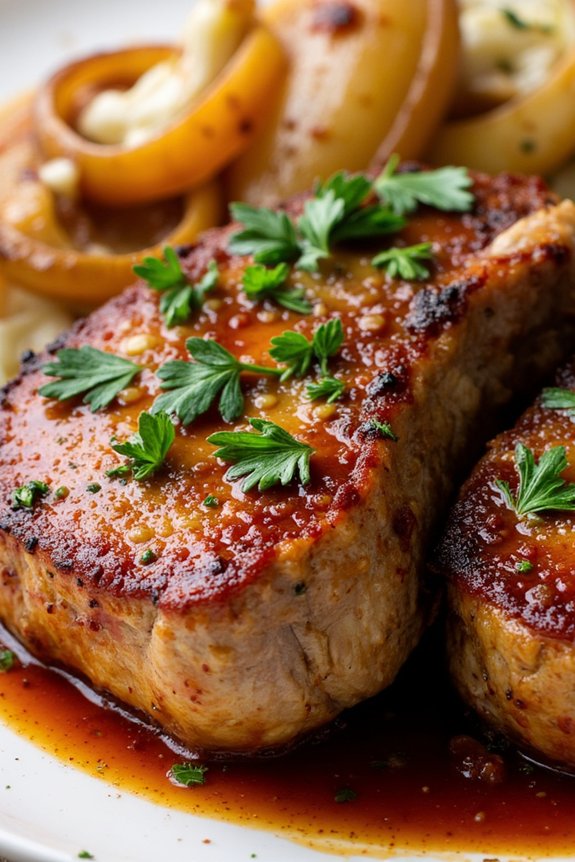 spanish wine braised pork chops
