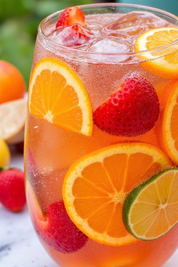 sparkling fruit infused beverage