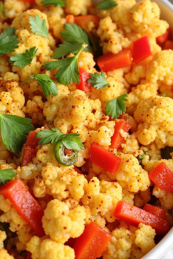 spicy cauliflower rice dish