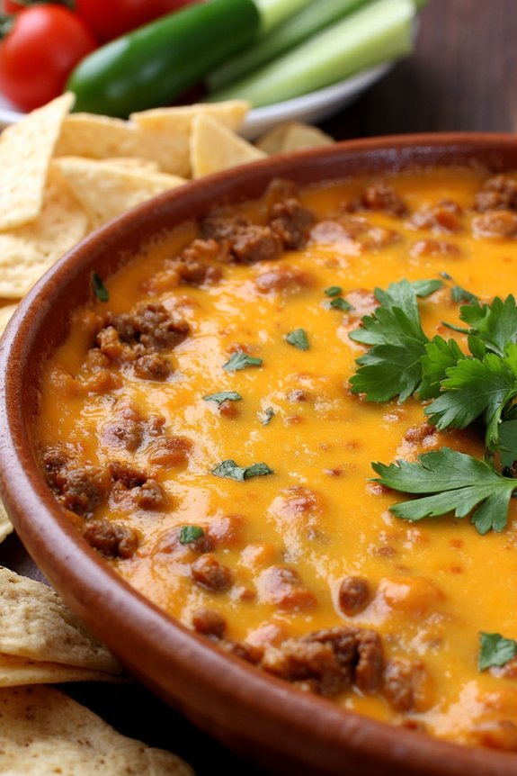 spicy chorizo cheese dip
