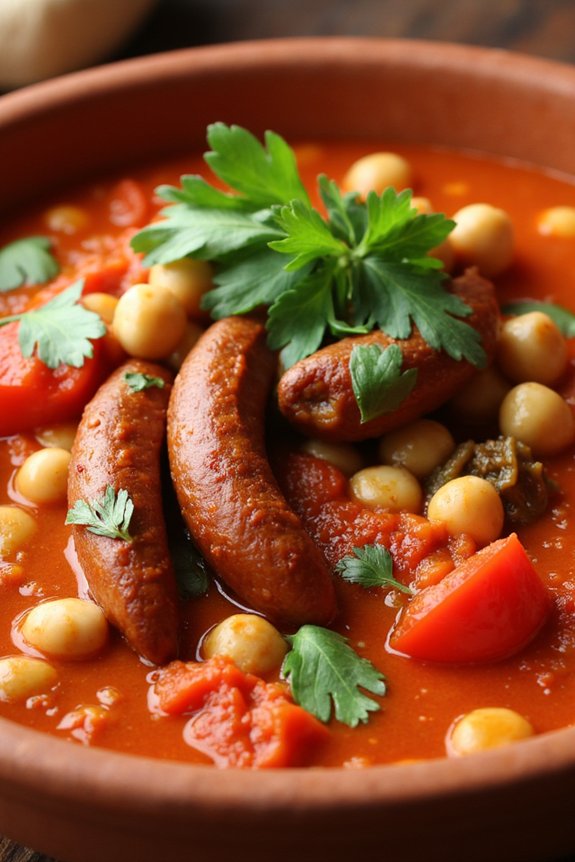 spicy chorizo chickpea stew recipe