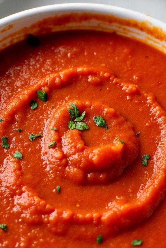 spicy garlic tomato sauce