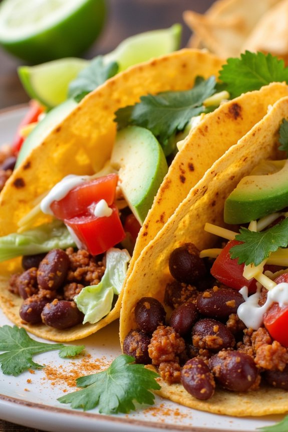 spicy kidney bean tacos
